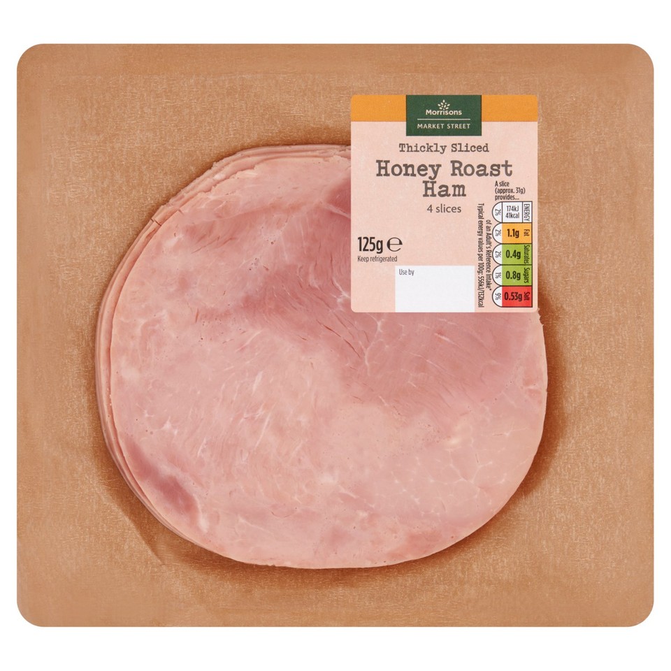 Market Street Deli Thickly Sliced Honey Roast Ham 125g