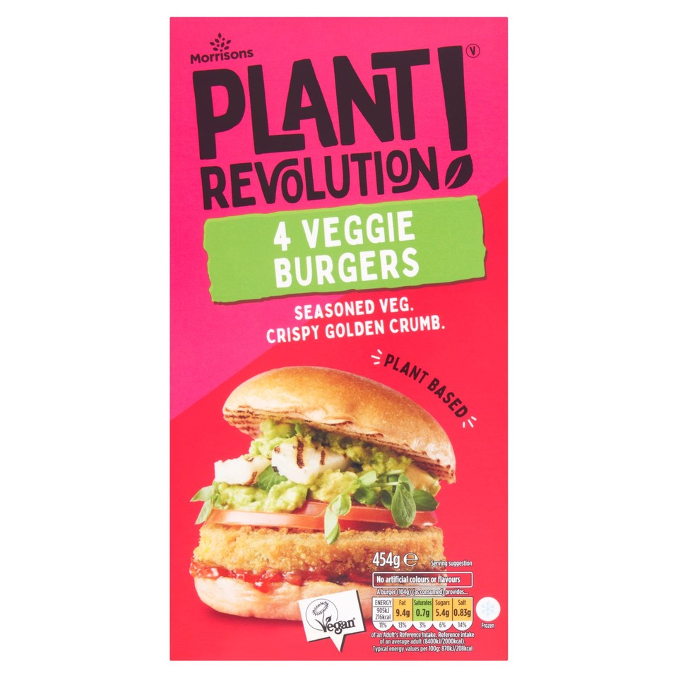 Morrisons Plant Revolution Vegetable Burger 454g