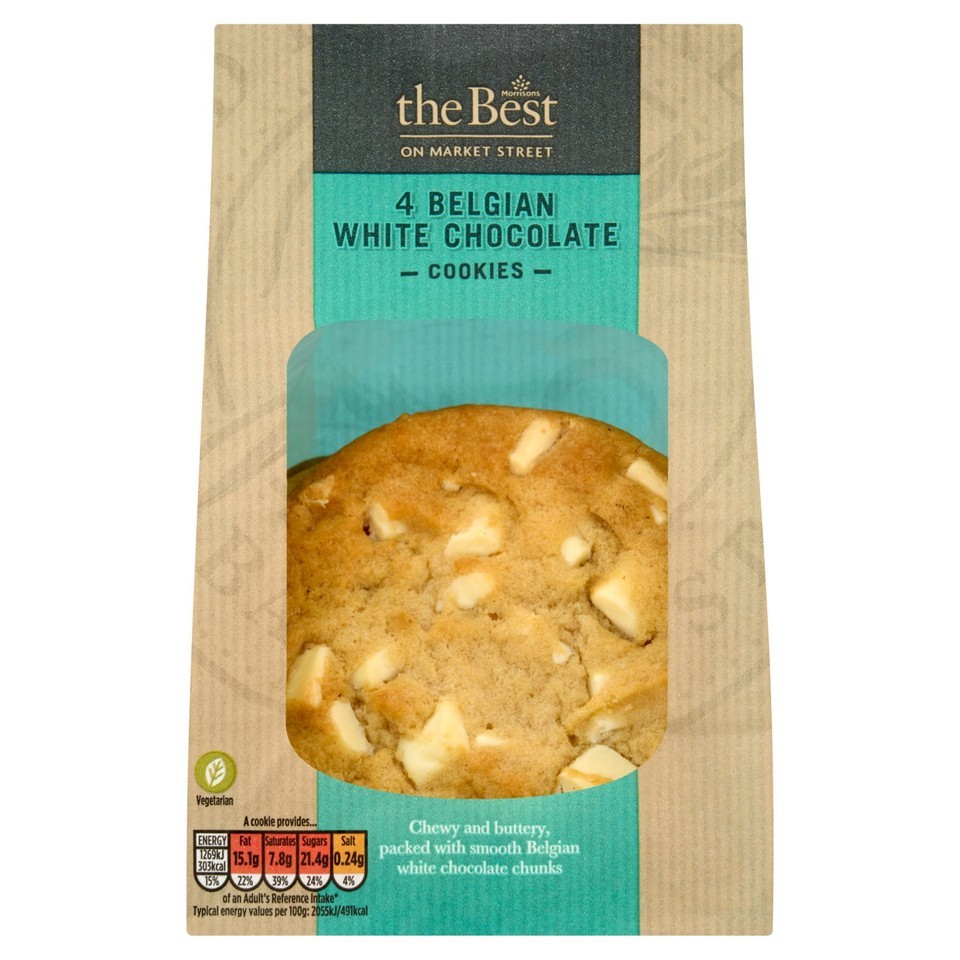 Morrisons The Best Belgian White Chocolate Cookies