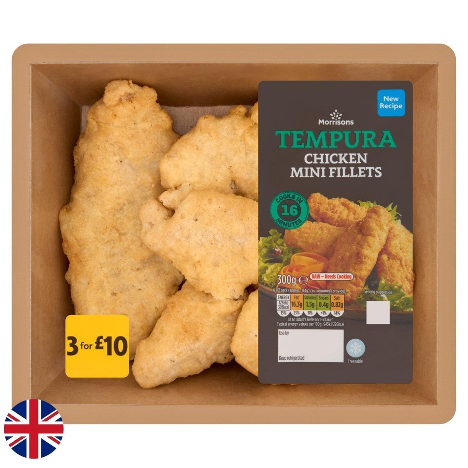 Morrisons British Tempura Chicken Mini Fillets 300g