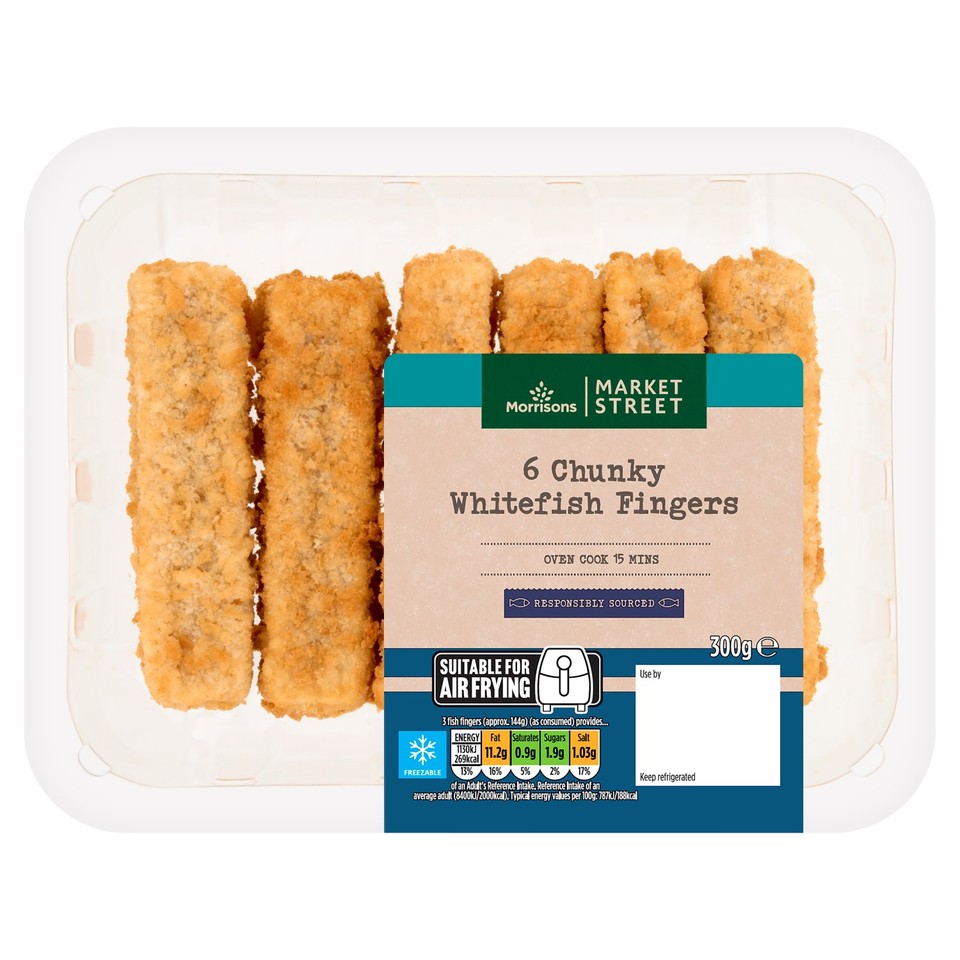 Morrisons Market Street Chunky Breaded Fish Fingers 300G