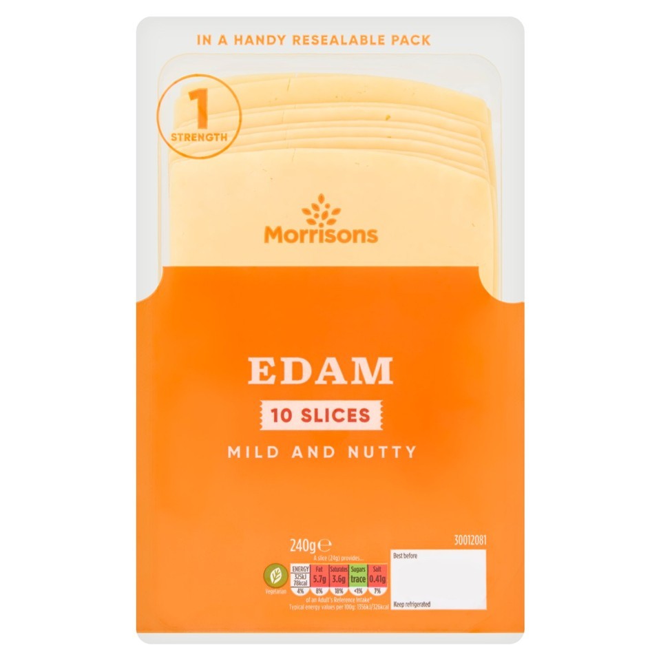 Morrisons Edam Slices 240g