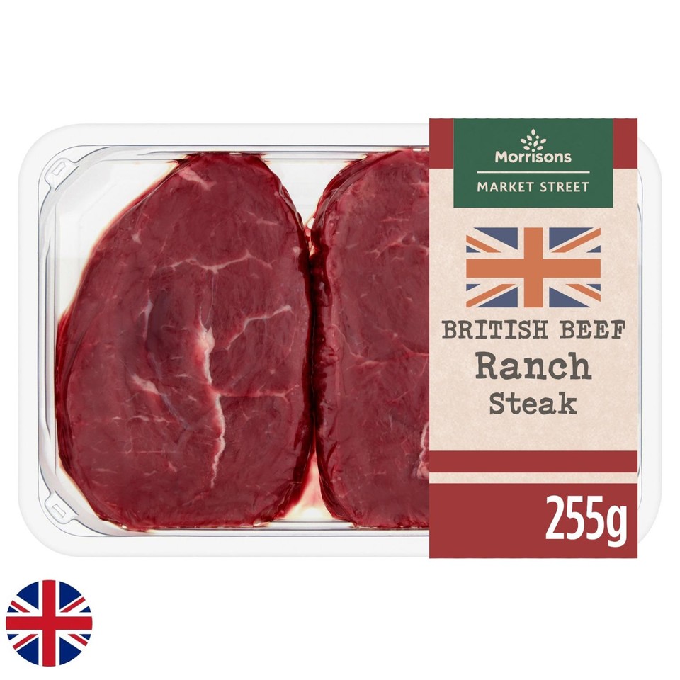 Morrisons British Beef Ranch Steaks 2 Pack 255g