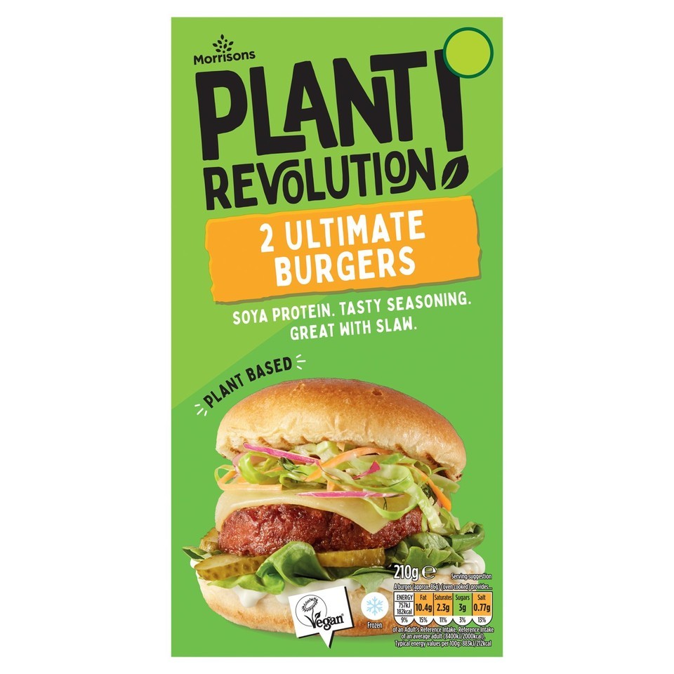 Morrisons Plant Revolution 2 Ultimate Burgers 210g