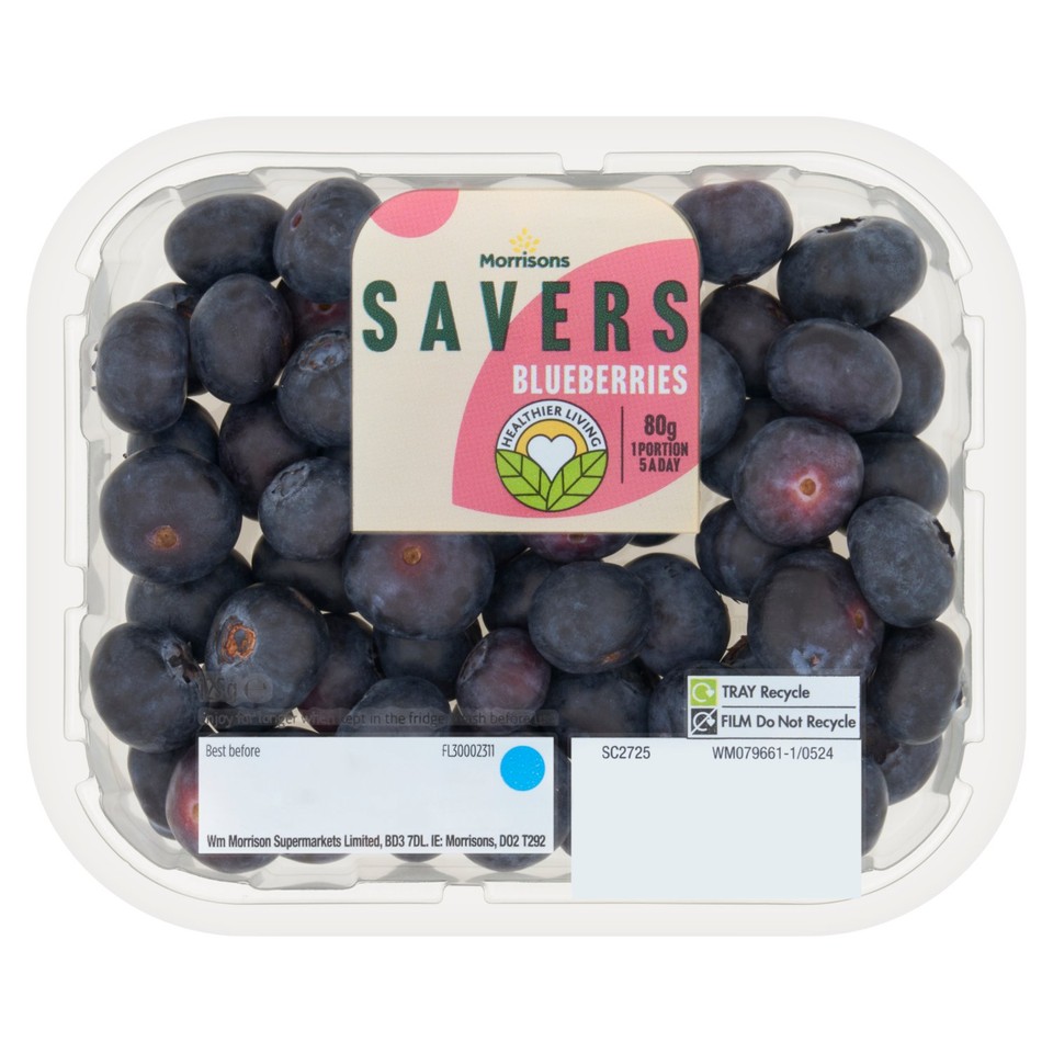 Morrisons Savers Blueberries  125g