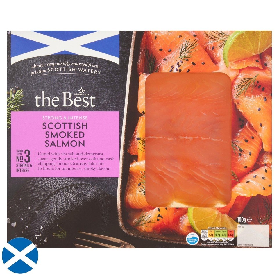 Morrisons The Best Strong & Intense Smoked Scottish Salmon 100g