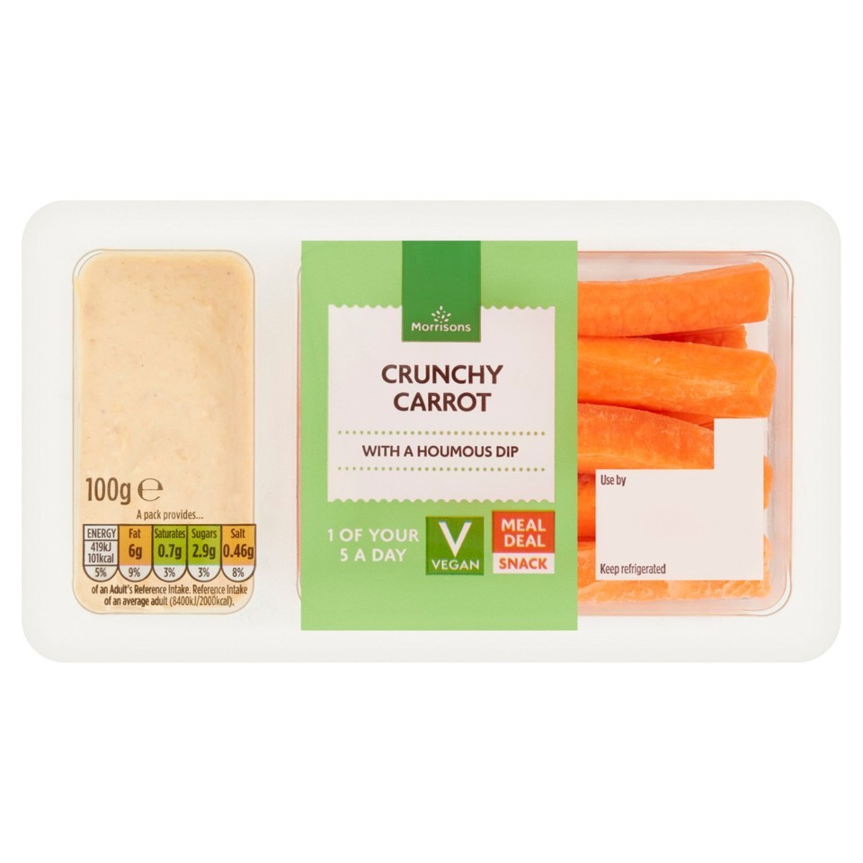 Morrisons Carrot Sticks & Houmous 100g