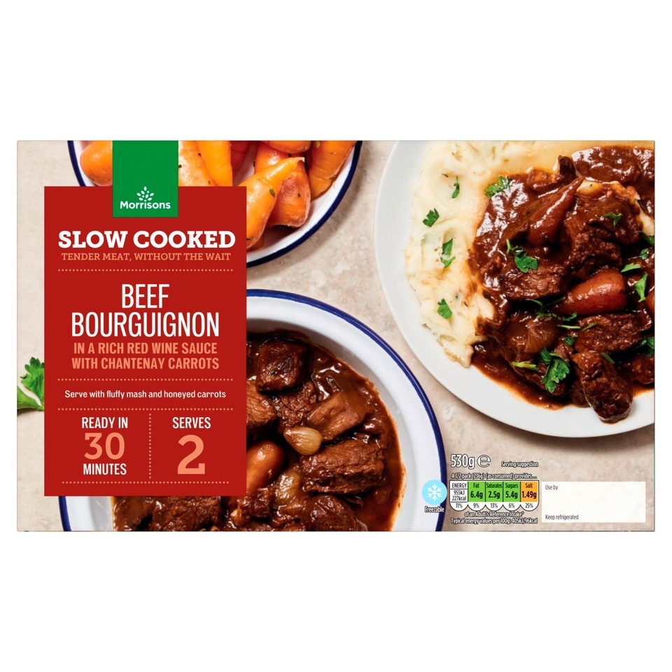 Morrisons Slow Cooked Beef Bourguignon  530g