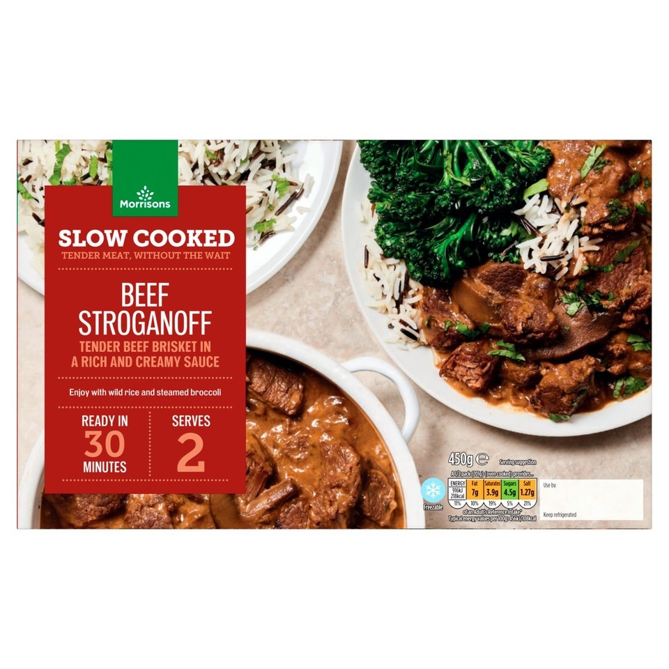 Morrisons Slow Cooked Beef Stroganoff 450g
