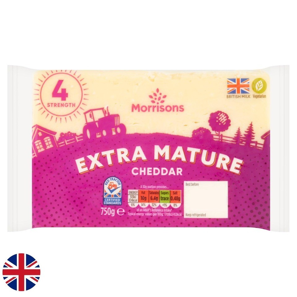 Morrisons British Extra Mature Cheddar 750g