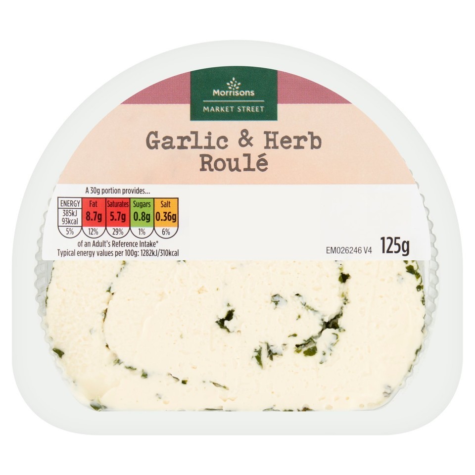 Market Street Deli Garlic & Herb Roule 125g