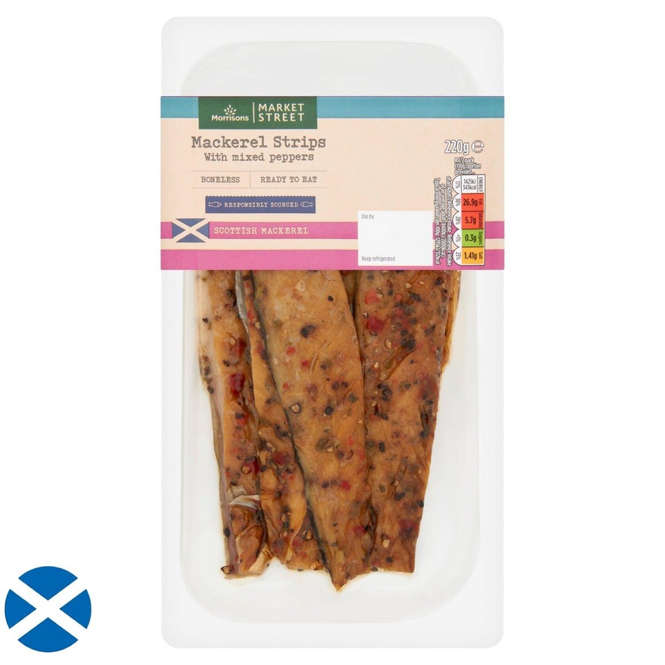 Morrisons Scottish Mackerel Strips With Mixed Pepper 220g