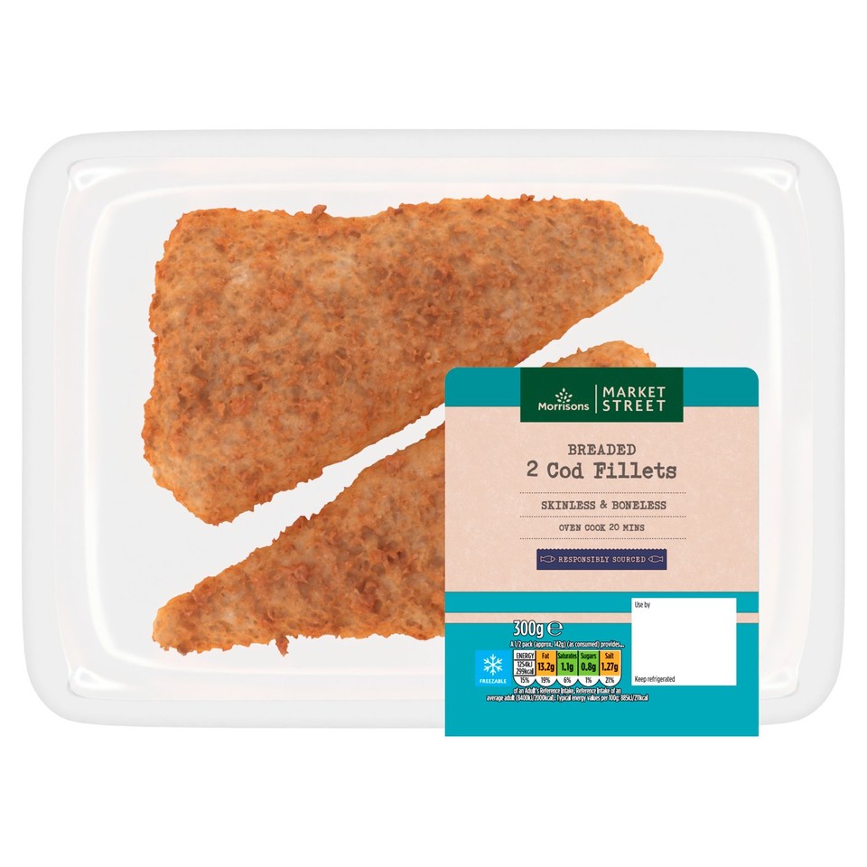 Morrisons Breaded Cod Fillets 300g