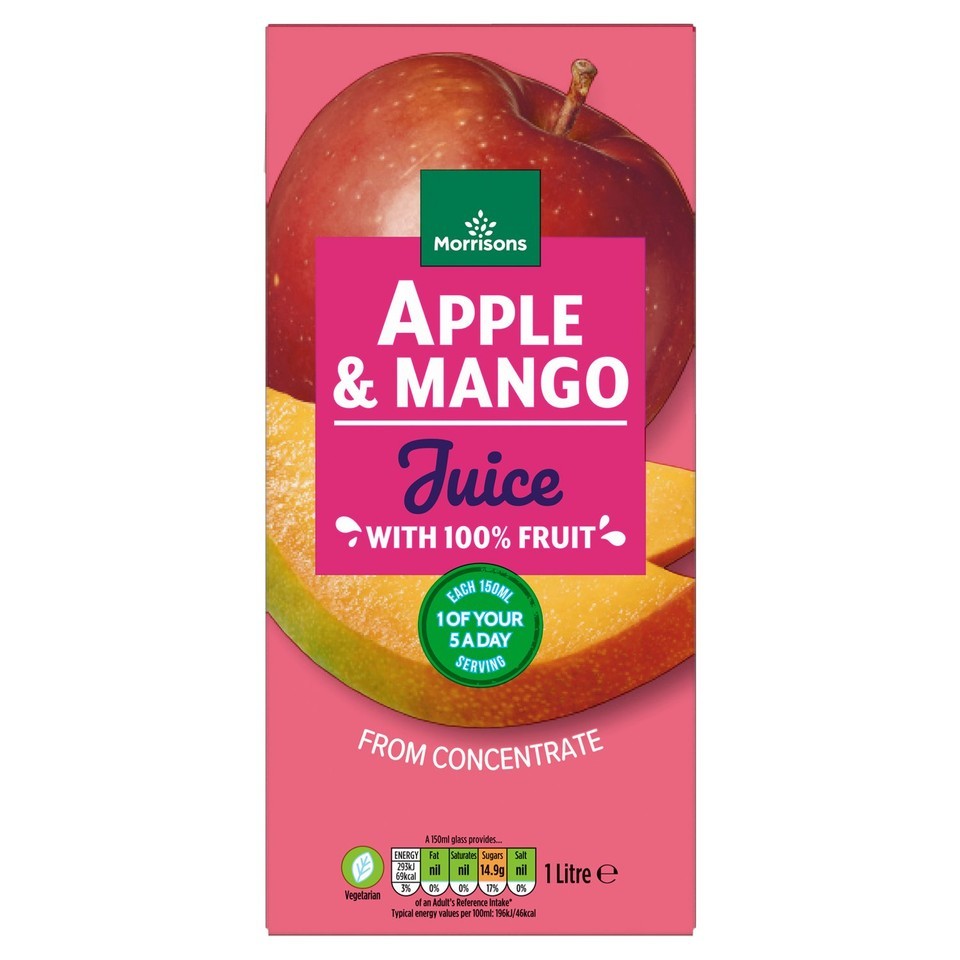Morrisons Apple & Mango Juice from Concentrate 1l