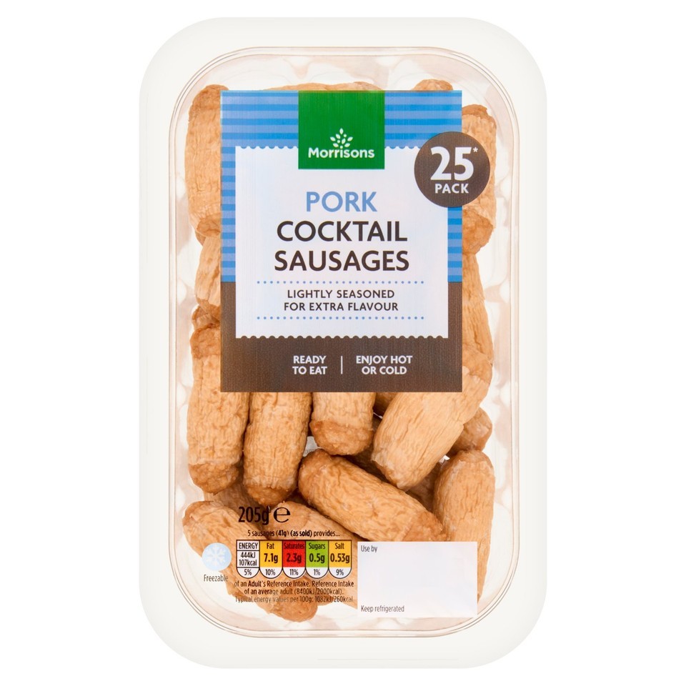 Morrisons 25 Pork Cocktail Sausages  205g