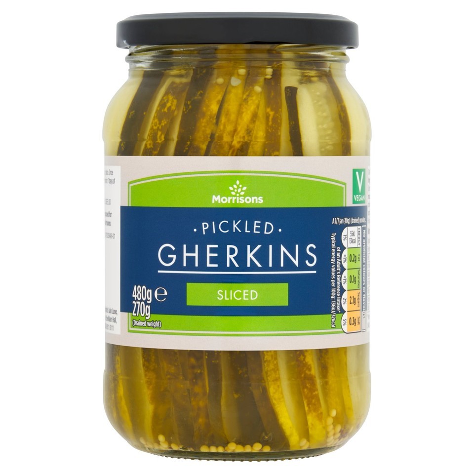 Morrisons Pickled Gherkins Sliced 480g