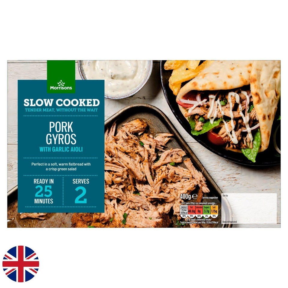 Morrisons British Slow Cooked Pork Gyros 400g
