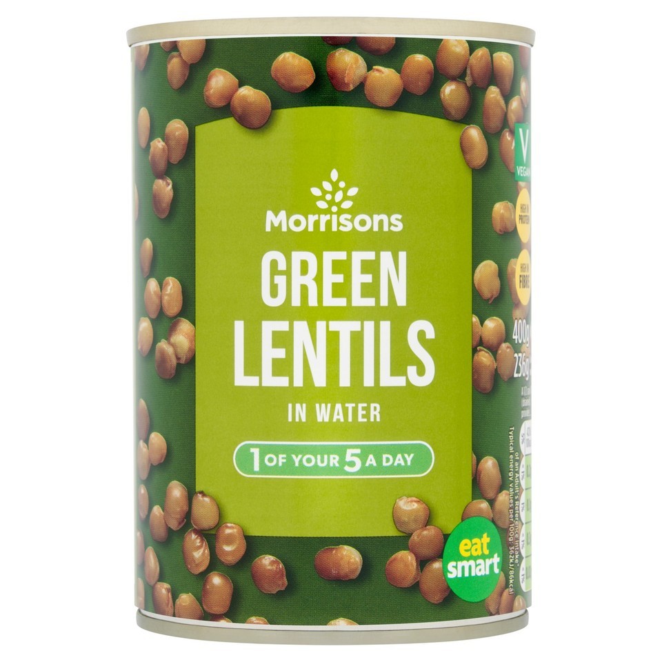Morrisons Green Lentils In Water 400g