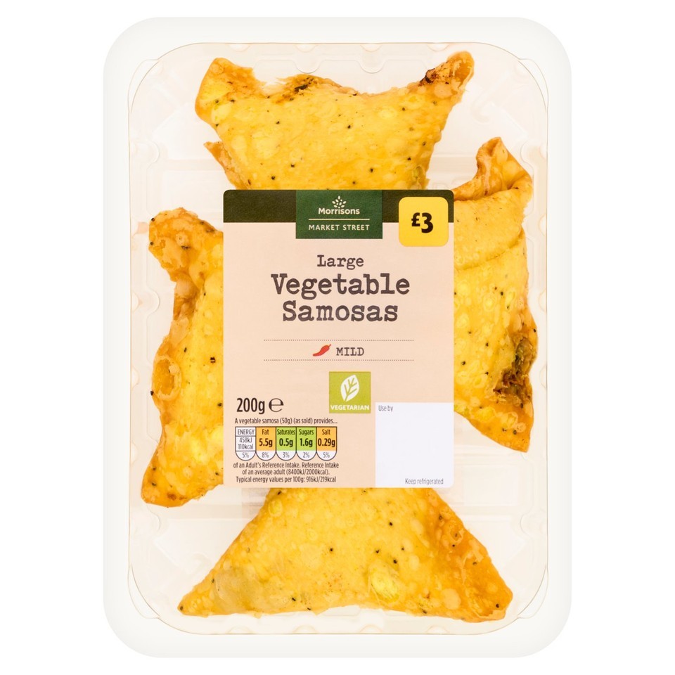 Morrisons Deli Express Large Vegetable Samosas 200g
