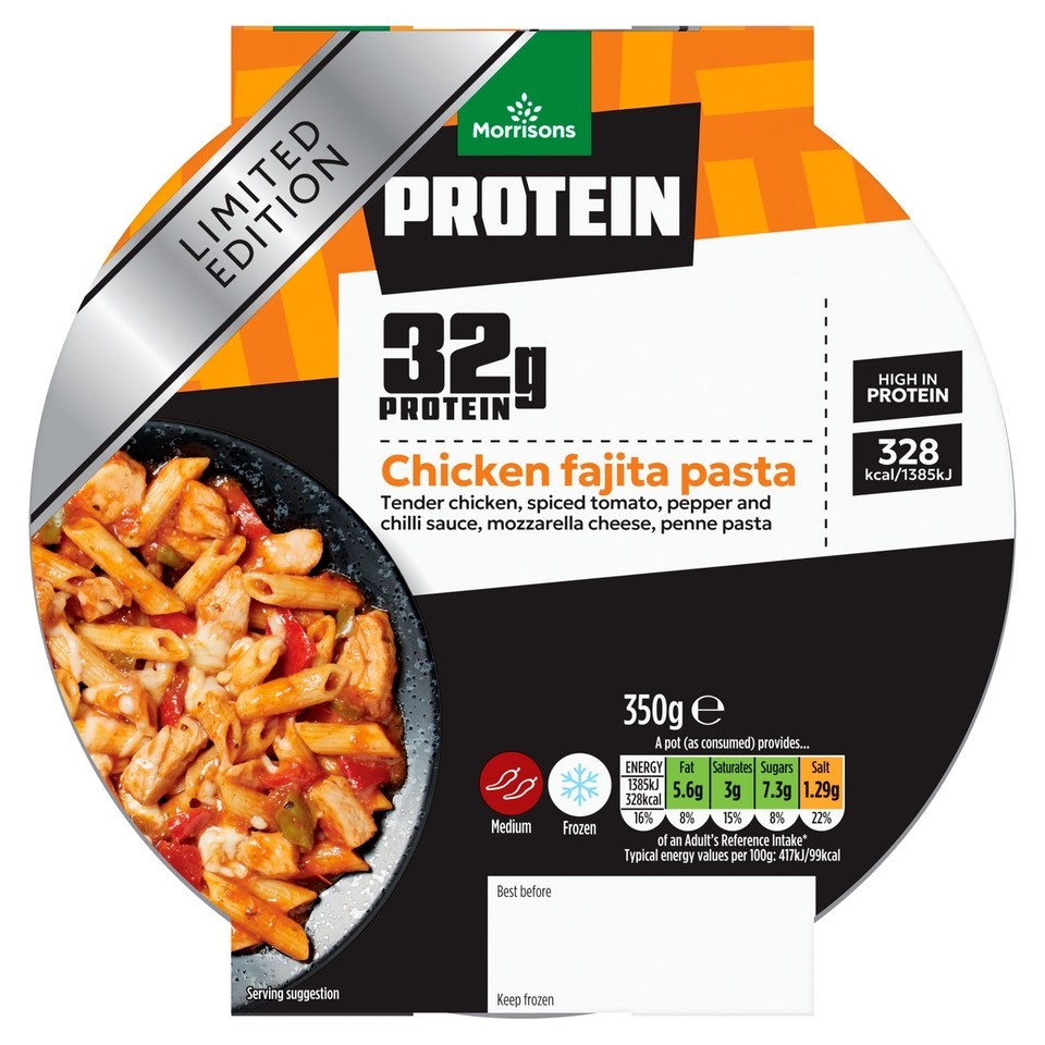 Morrisons Fajita Chicken Pasta Protein Pot 350g