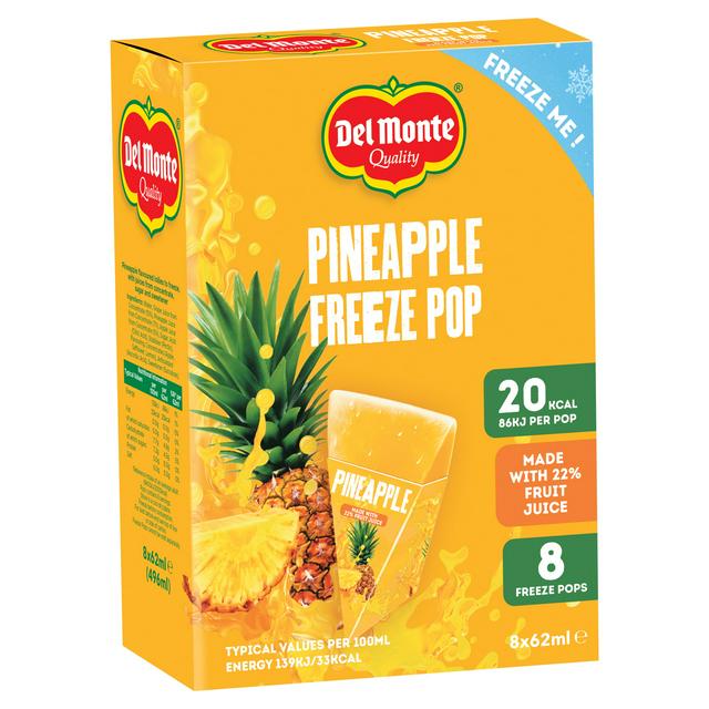 Del Monte 8 x 62ml Quality Pineapple Freeze Pop