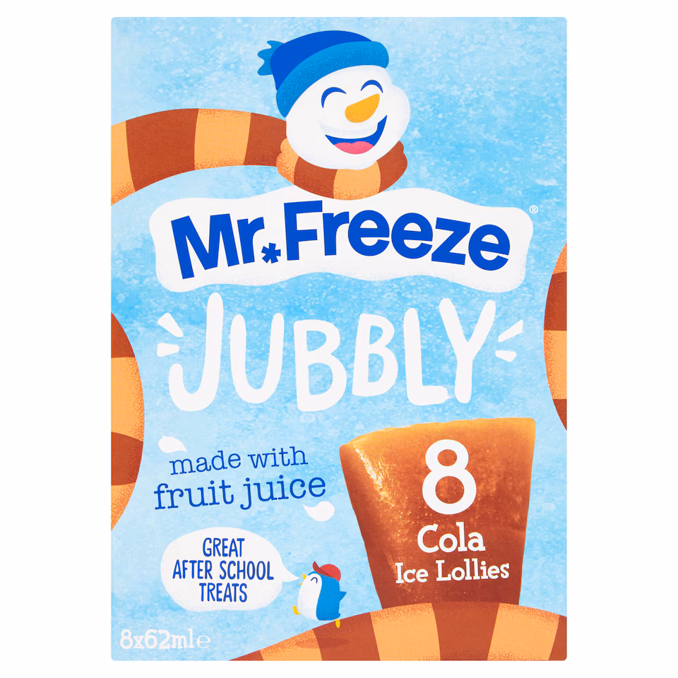 Mr Freeze Jubbly Cola Ice Lollies 8 x 62ml