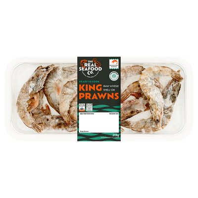 The Real Seafood Co. Raw Whole Shell On King Prawns