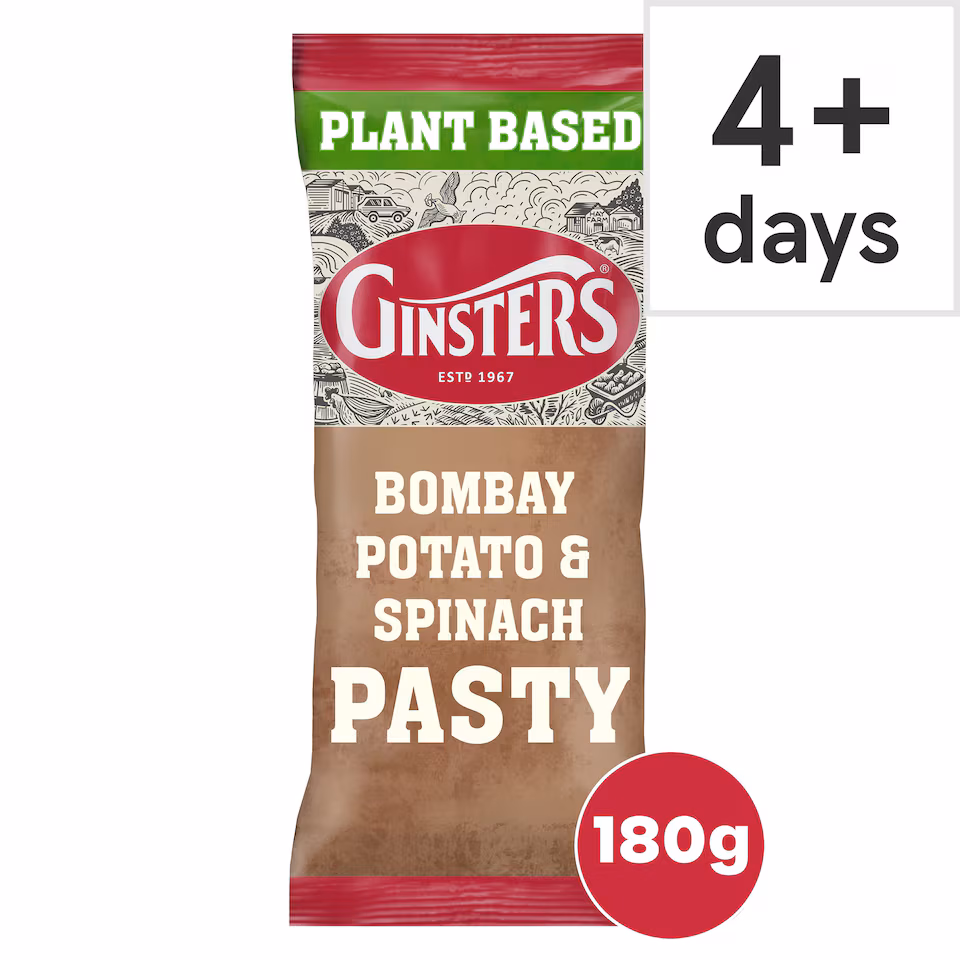 Ginster Pasty Bombay Potato & Spinach 180G