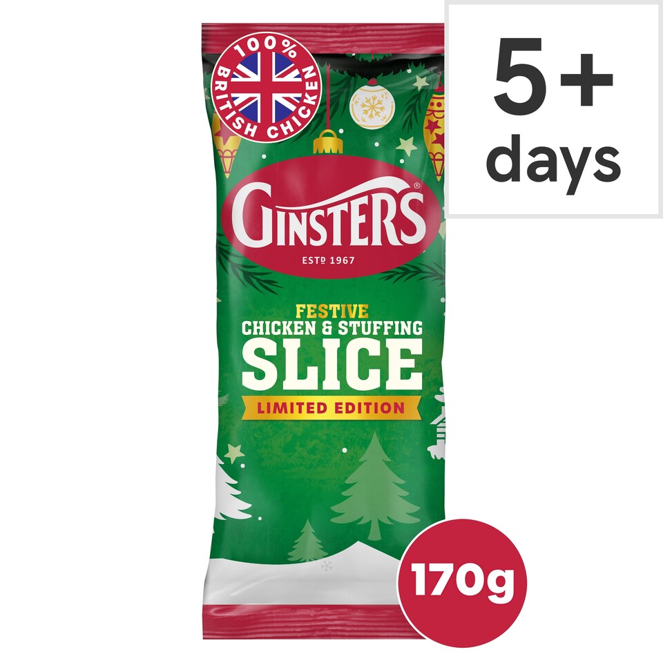 Ginsters Festive Chicken & Stuffing Slice 170G