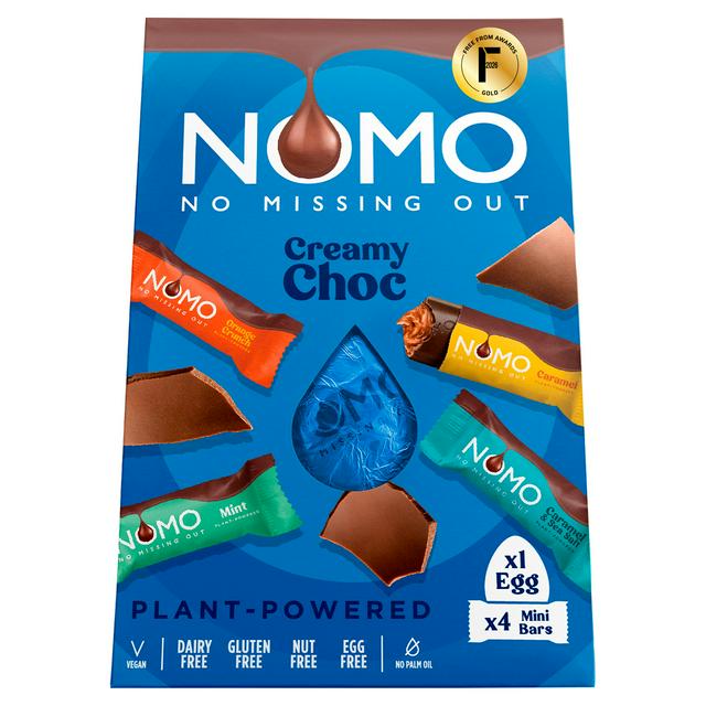 NOMO Large Creamy Choc Mini Bars & Easter Egg 154g