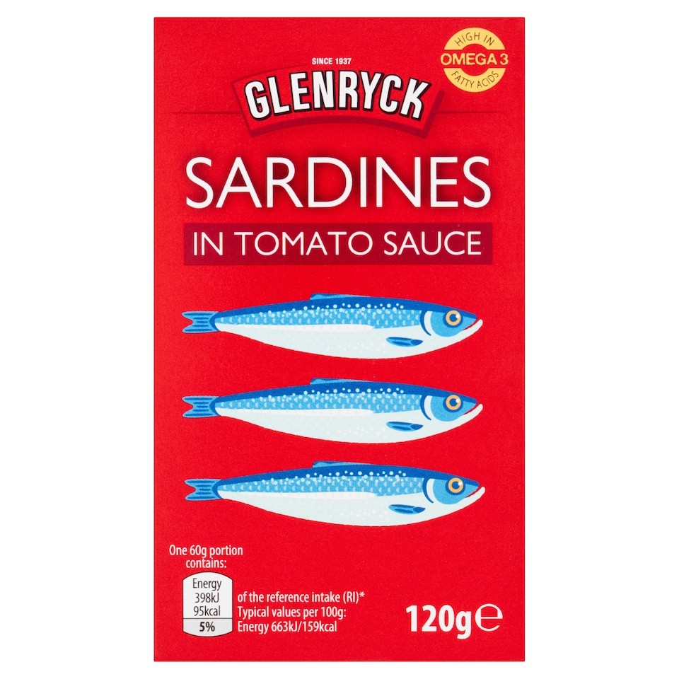 GLENRYCK SARDINES IN TOMATO SAUCE 120G