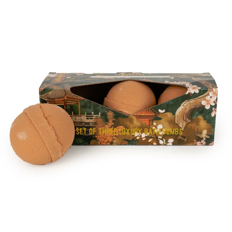 Candlelight Samarkand Luxury Bath Bomb Set 3pcs Wellness Gift