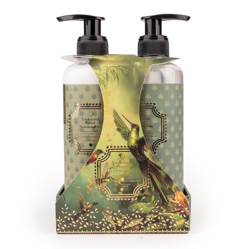 Candlelight Enchanted Forest Hummingbirds Hand Wash & Lotion Gift Set