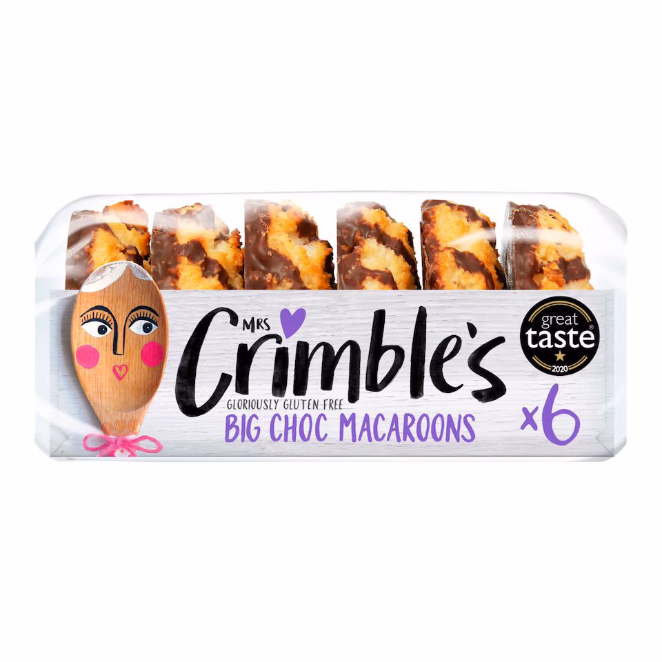 Mrs Crimble's Gluten Free Chocolate Coconut Macaroons 6 Pack 195g