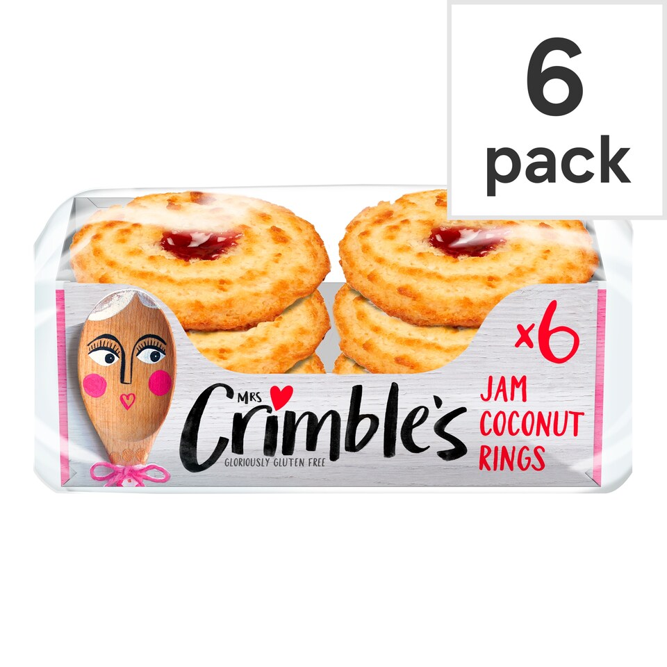 Mrs Crimble's Large Coconut Jam Rings 6 Pack