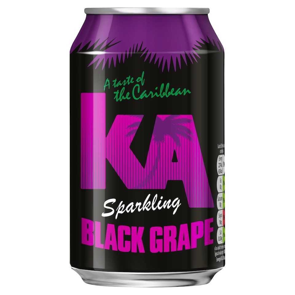 Ka Sparkling Black Grape 330Ml Can
