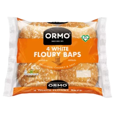 Ormo 4 White Floury Baps