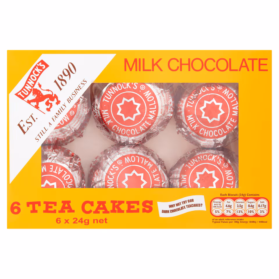 Tunnock's Milk Chocolate Tea Cakes 6 x 24g