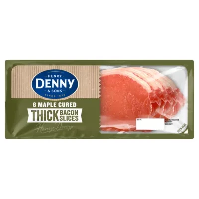 Henry Denny & Sons 6 Maple Cured Thick Bacon Slices 240g