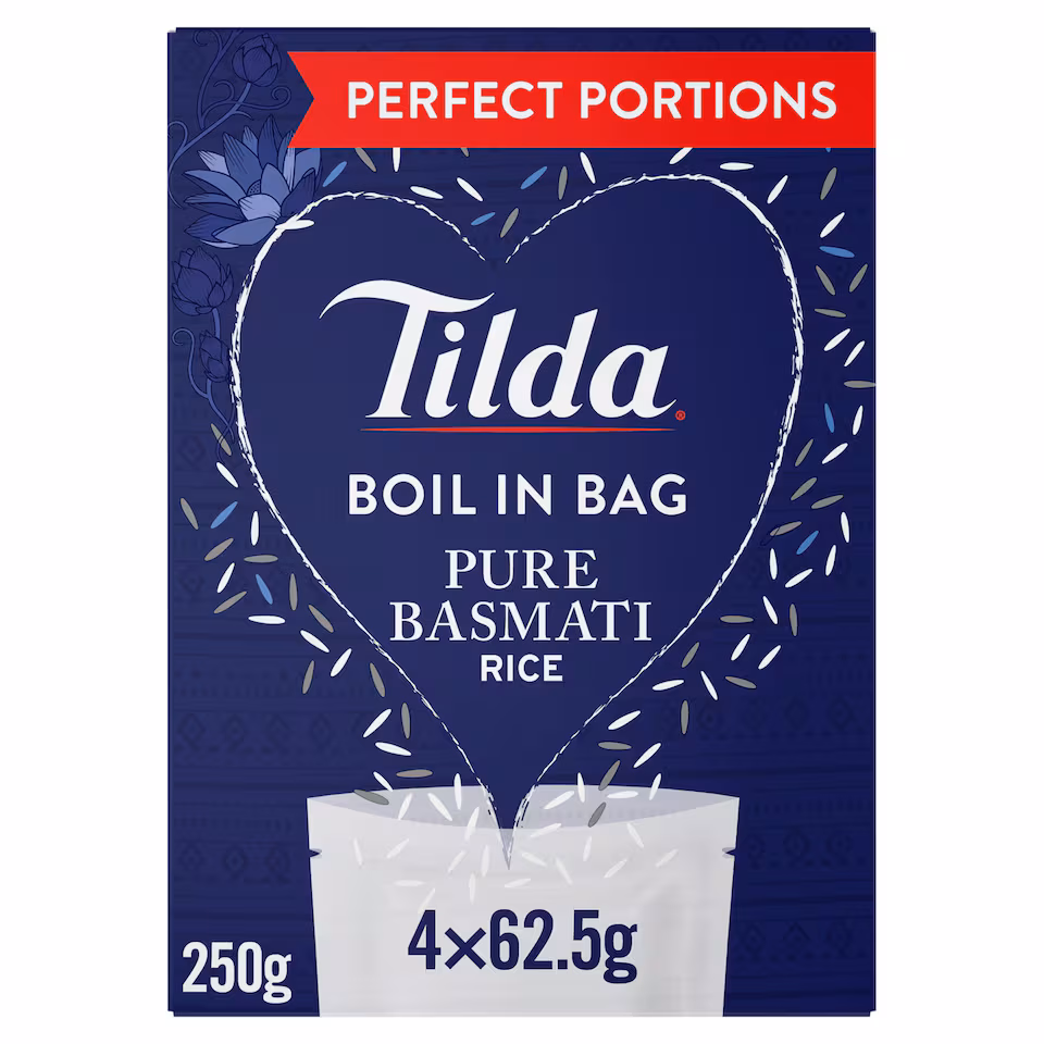 Tilda Boil In Bag Basmati Rice 4 X 62.5G