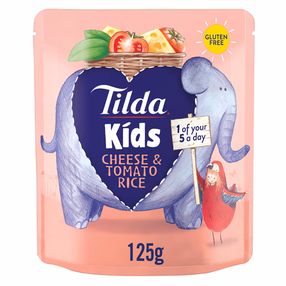 Tilda Kids Cheese & Tomato Rice 125G