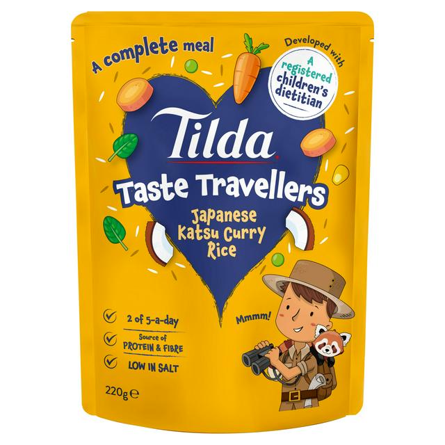 Tilda 220g 3+ Years Kids Taste Travellers Japanese Katsu Curry Rice Meal Pouch