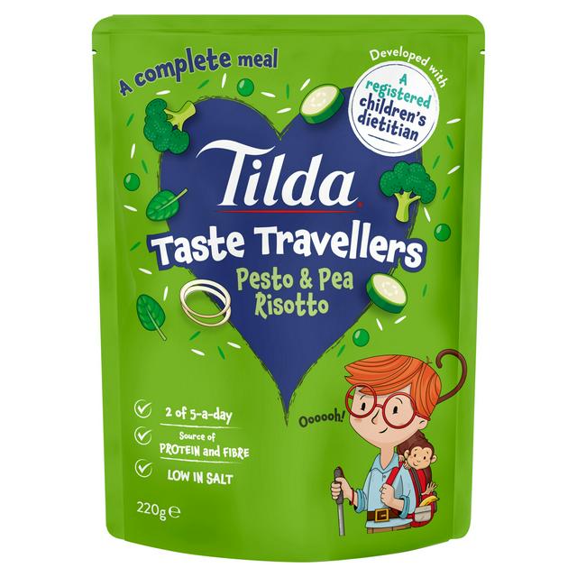 Tilda 220g 3+ Years Kids Taste Travellers Pesto & Pea Risotto Meal Pouch