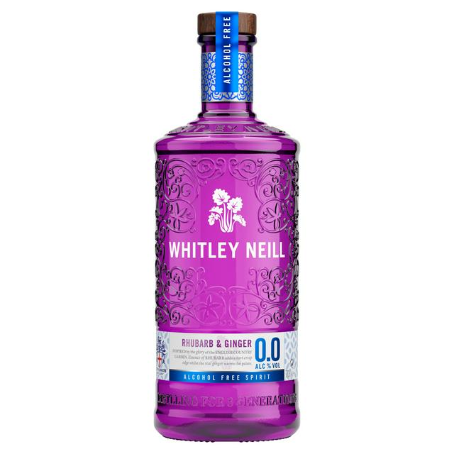 Whitley Neill 0.0% Alcohol Free Rhubarb & Ginger Spirit 70cl