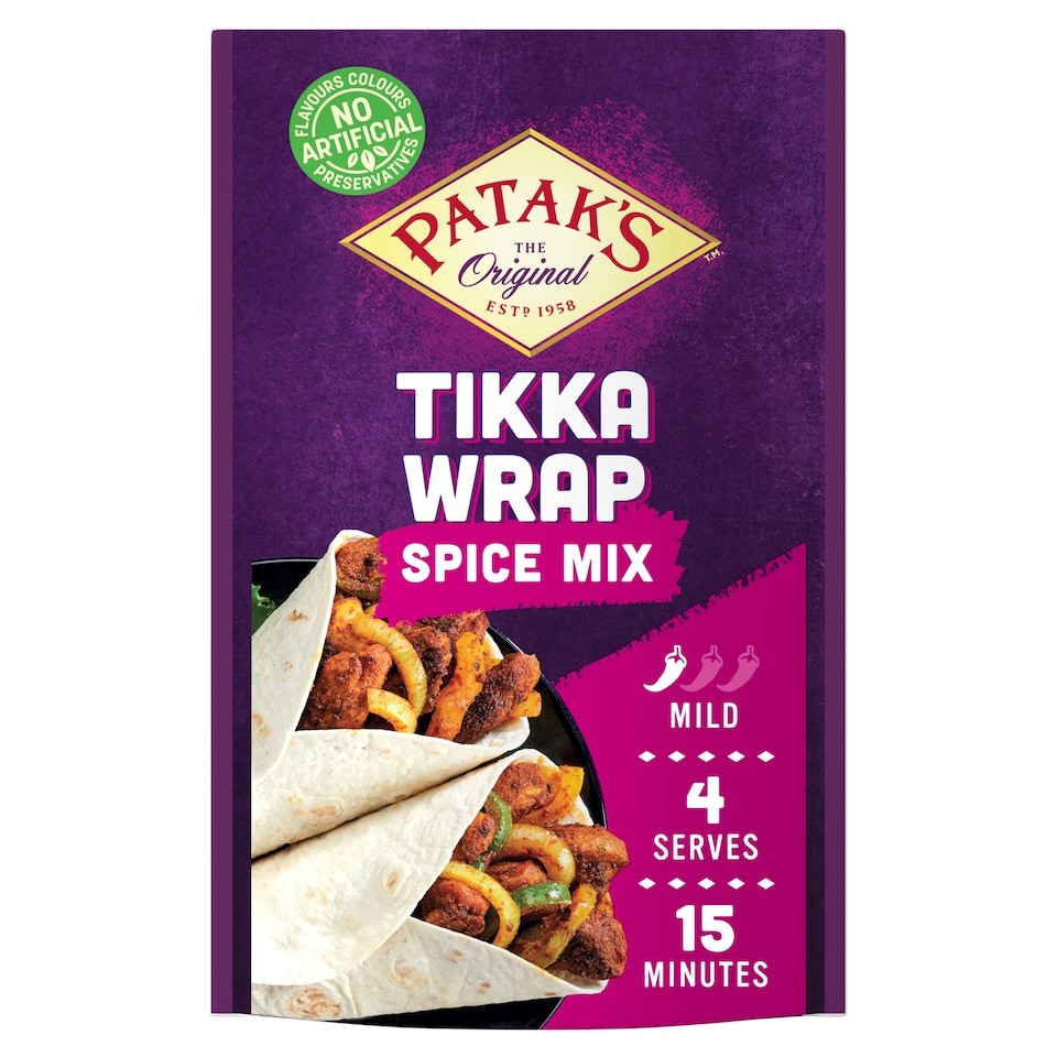 Patak's Tikka Wrap Spice Mix 25g.