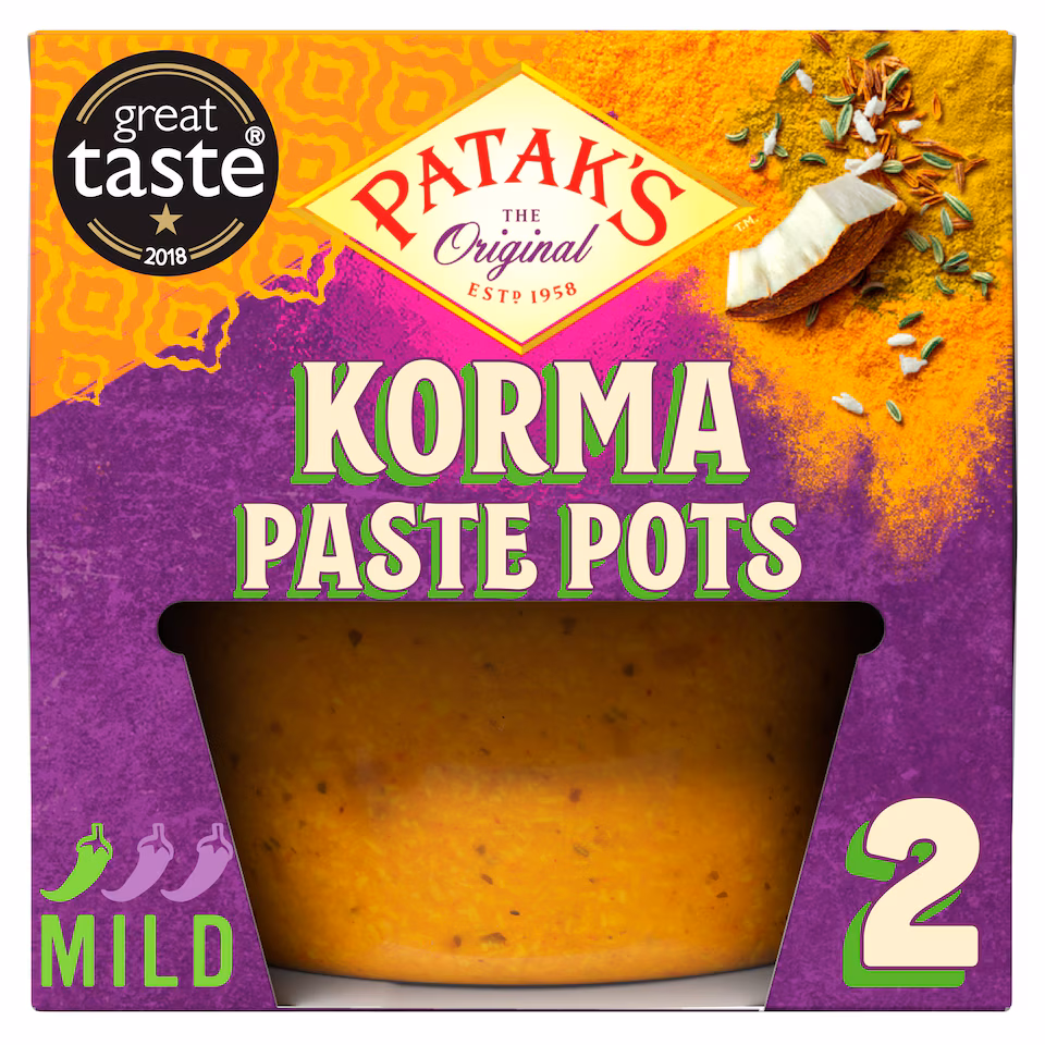 Pataks Korma Paste Pots 2X70g