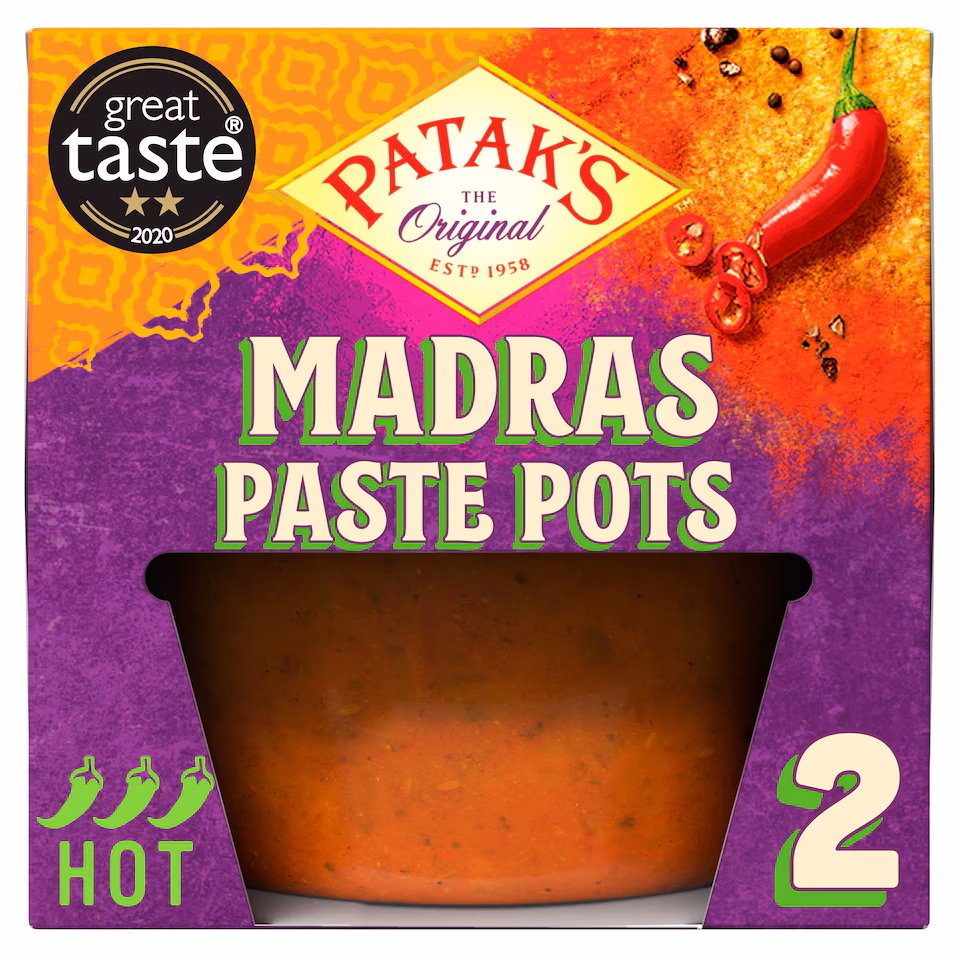 Pataks Madras Paste Pots 2X70g
