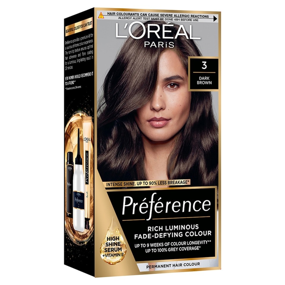 L'Oreal Paris Preference 3 Brasilia Dark Brown Permanent Hair Dye