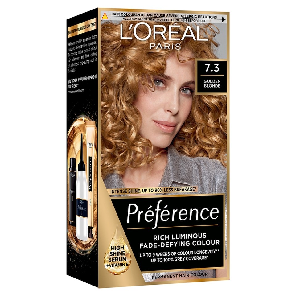 L'Oreal Paris Preference 7.3 Florida Golden Blonde Permanent Hair Dye