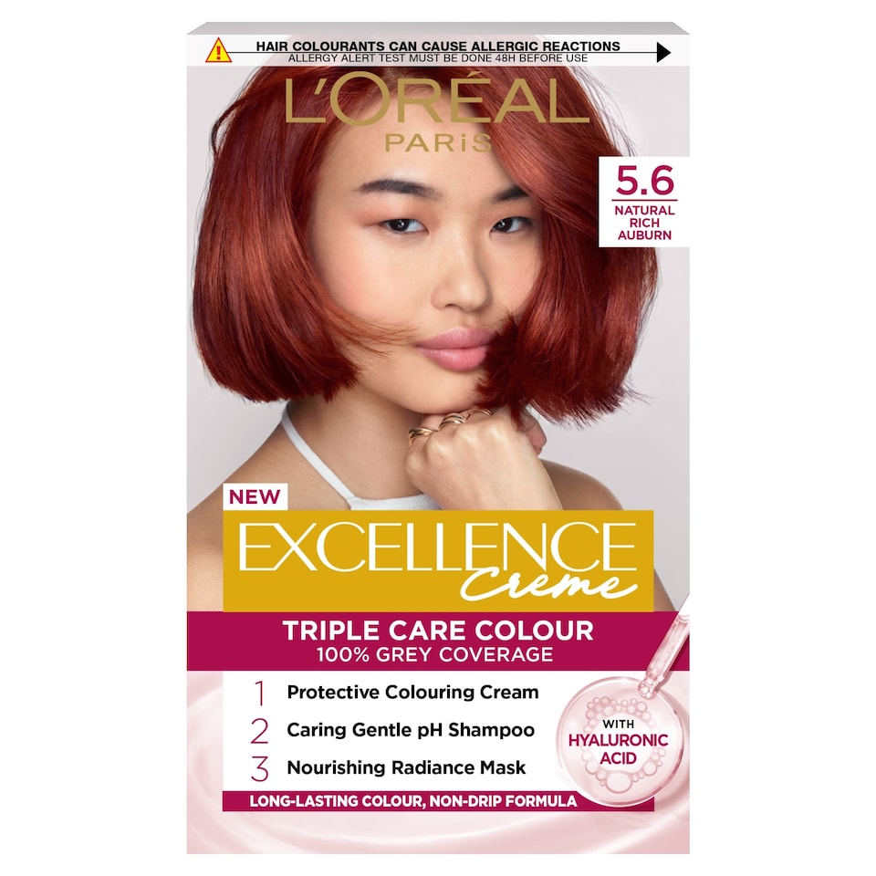 L'Oreal Paris Excellence Creme Permanent Hair Dye - 5.6 Natural Rich Auburn